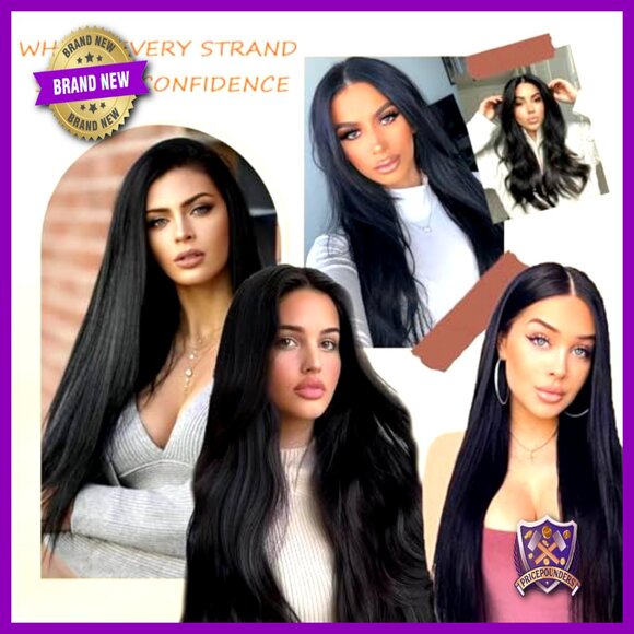16\'\' Clip-In Human Hair Extensions, Seamless Straight Remy Hair main image 6